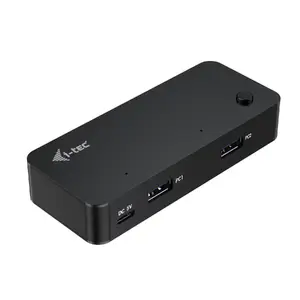 i-tec Universal KVM HUB 2x USB-C 2x USB-A 3.0 5000 Mbit/s Melns