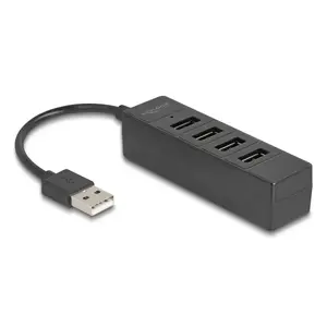 USB хаб DeLOCK 64334 Type-A 480 Mbit/s Черный