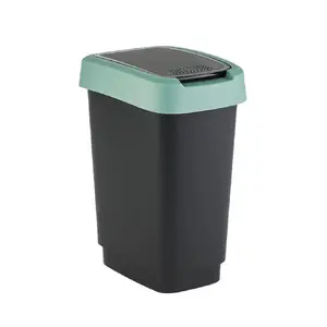 Miskaste rotho Twist Green 25 l — šūpojamā vāka, 25 litru tilpums