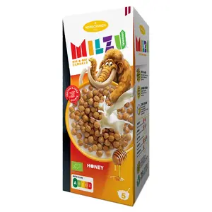 Breakfast Cereal Balls Milzu Originals Honey Organic 150g – puffed cereal snack with honey flavor