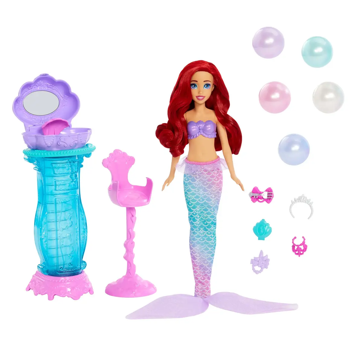 Modes lelle Disney Princess Ariel ar tualetes galdiņu Photo 9