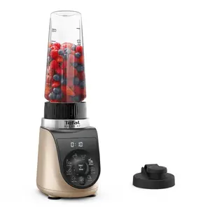 Galda blenderis Tefal Blend Up BL190AF0 — 0,85 L trauks, 1000 W, 6 asmeņu Powelix, impulss, smalcināšana ledus (caurspīdīgs/melns/bežs)