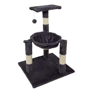 Cat scratching post with bed BESK 48x45x67 cm – sisal post and cushioned nest