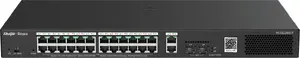 Pārvaldāms slēdzis RUIJIE RG-ES228GS-P — 26x Gigabit RJ-45, 24x PoE, PoE budžets 370 W, 2x SFP, metāla 19" montāža