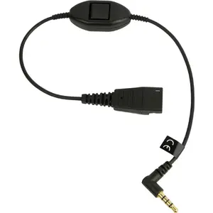 Jabra LINK Mobile QD на 3.5mm с кнопкой ответа черный