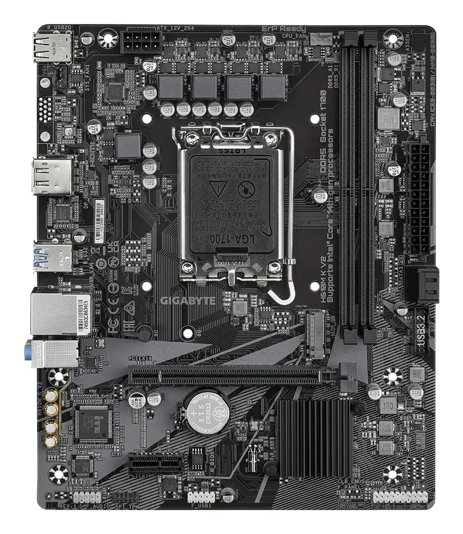 Материнская плата GIGABYTE H610M K V2, H610 Photo 2