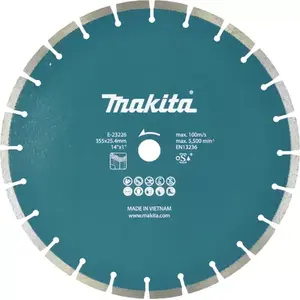 Алмазный режущий диск Makita E-23226 — диаметр 355 мм, посадочное отверстие 25,4 мм