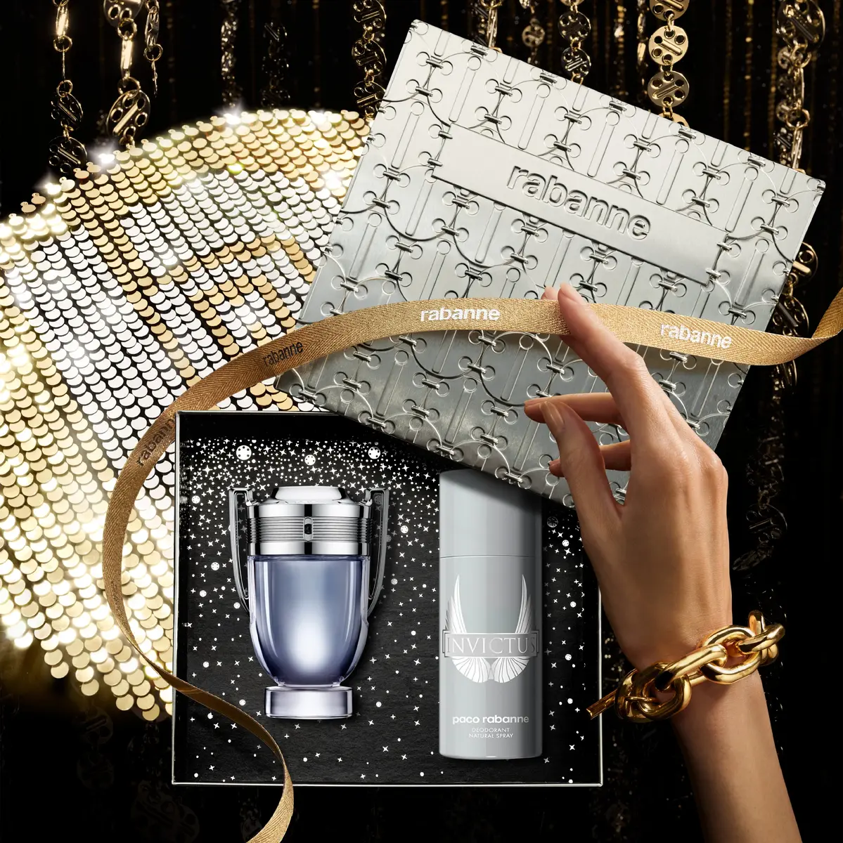 Rabanne Invictus Eau de Toilette and Deodorant Gift Set for Men Photo 4