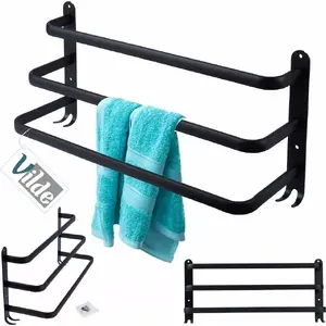 Towel rail Vilde aluminum black 50 cm