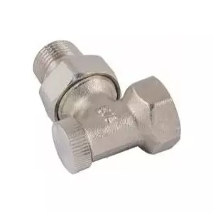 Radiator check valve SCHLOSSER DN15 1/2 x M22 x 1.5 GZ angled (model 601300006)