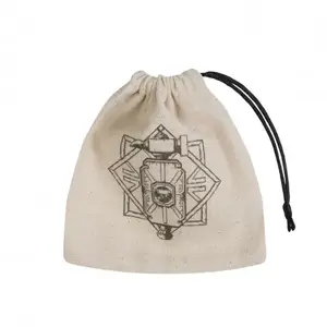 Dice bag Q-Workshop Dwarven Beige & Black Basic – storage case, 110×5×120 mm