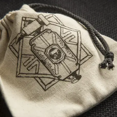 Q-Workshop Dwarven Beige & Black Basic dice bag Photo 2