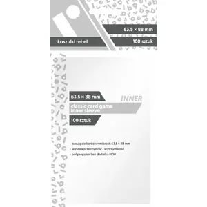 Card Sleeves Rebel Classic Card Game Inner Sleeve 63.5 x 88 mm, pack of 100