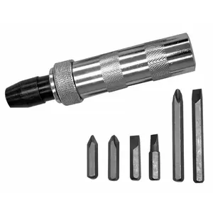 Impact screwdriver MEGA 10007 with interchangeable bits, manual torque tool for fastening and loosening screws