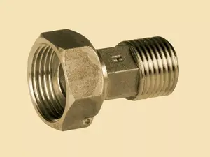 Brass Meter Coupling Half-Nut 3/4" for Water Meter Hydroland — 2 pieces