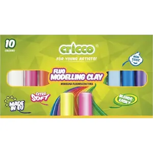Modeling Clay Set Cricco Modelina fluorescent — 10 colors