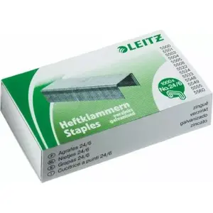 Скобы LEITZ 8 мм, упаковка 1000 шт (модель 10K074F)
