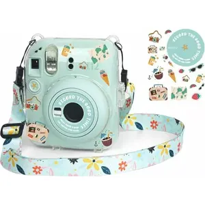 Protective Case for Fujifilm Instax Mini 12 by LoveInstant with Decorative Stickers
