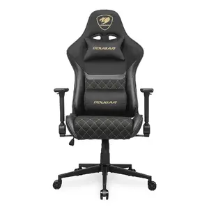 Universal gaming chair COUGAR Gaming Armor One V2 Gold F Upholstered padded seat Black Gold