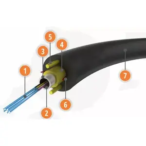 Оптический кабель Electro Base MD-UT-4F-4089 Unitube, 4 волокна, диаметр 5.3 мм, пролет 80 м