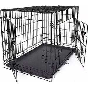 Songmics PPD48H XXL suņu būris, melns metāla