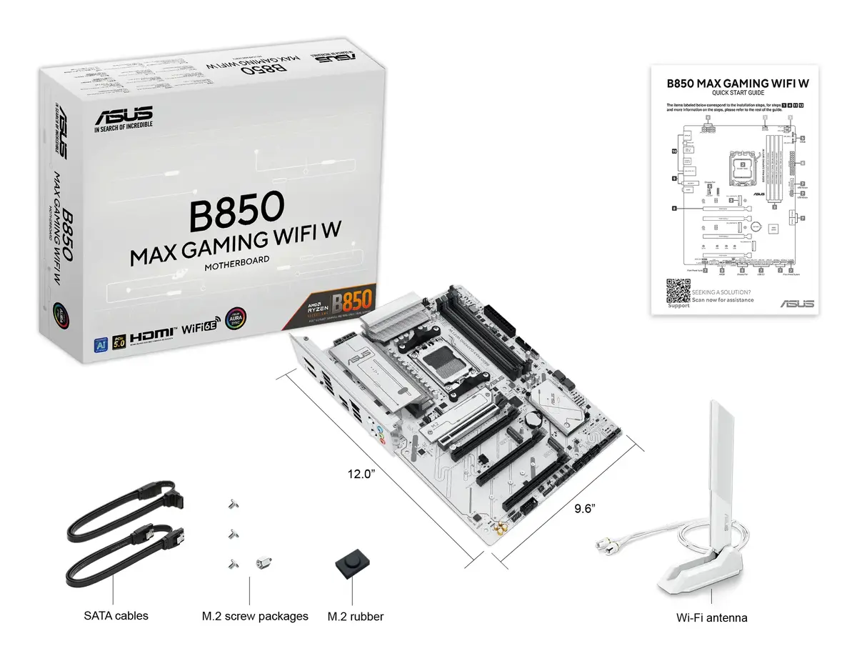 Pamatplate ASUS B850 MAX GAMING WIFI W, 90MB1M10-M0EAY0 Photo 6
