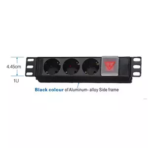Power distribution panel 10 inch OC 3x230V 2m PPO Black