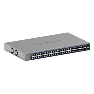 Управляемый гигабитный коммутатор Netgear GS752TX, 48x RJ-45 10/100/1000, поддержка 10G, 1U, серый