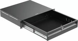 Caymon RD220L/B 19-inch 2U Rack Drawer with Lock, Black