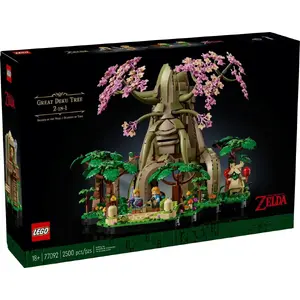 LEGO komplekts The Legend of Zelda Great Deku Tree 2‑in‑1 (77092) — 2500 detaļas, 4 minifigūras, augstums 330 mm