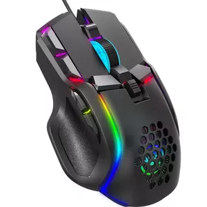 Spēļu pele RoGer S700 vadu DPI 12800 RGB