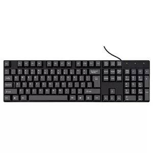 Wired Office Keyboard RoGer K1800 USB Black — full-size wired keyboard, USB connection