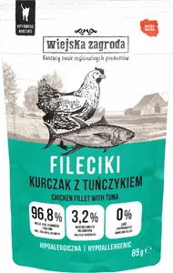Консервы для кошек wiejskazagroda Fileciki Курица с тунцом взрослым 85 г, полнорационный корм