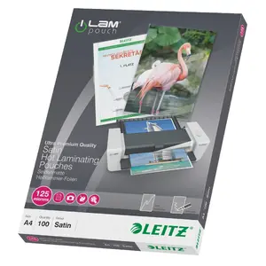 Laminator pouches LEITZ 16926, transparent matt, 222 x 309 mm, EVA/PET, pack of 100