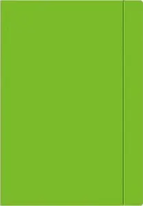 Cardboard Document Folder with Elastic Band INTERDRUK TEGUFLUOZ A4+ Green