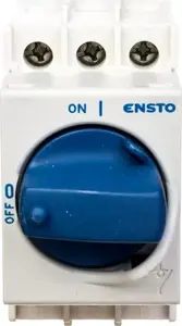 Ensto KS 3.40 3-Pole 40A Isolator Switch with Blue Handle