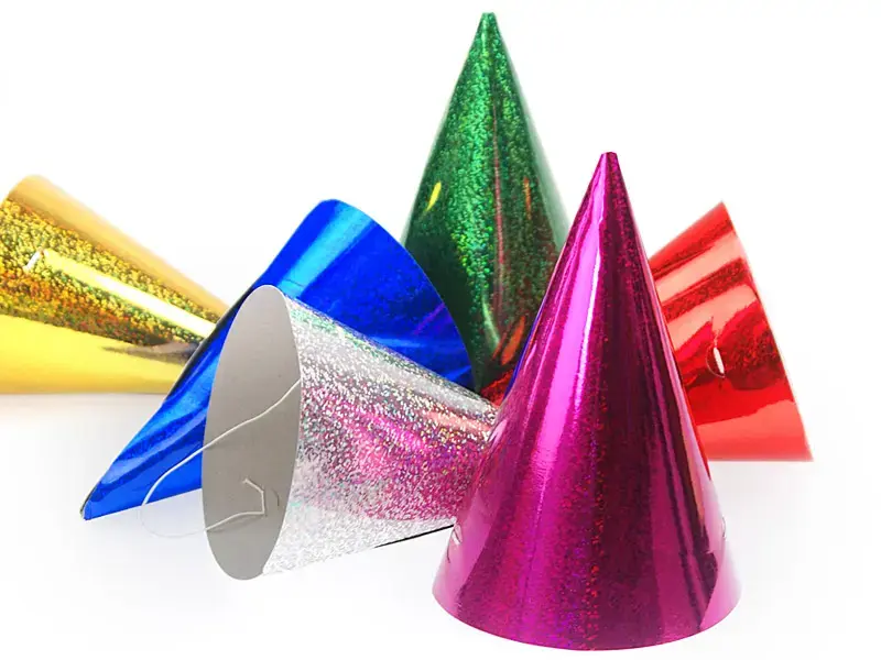 PartyDeco Holographic cepure 16 cm, 20 gb. Photo 2