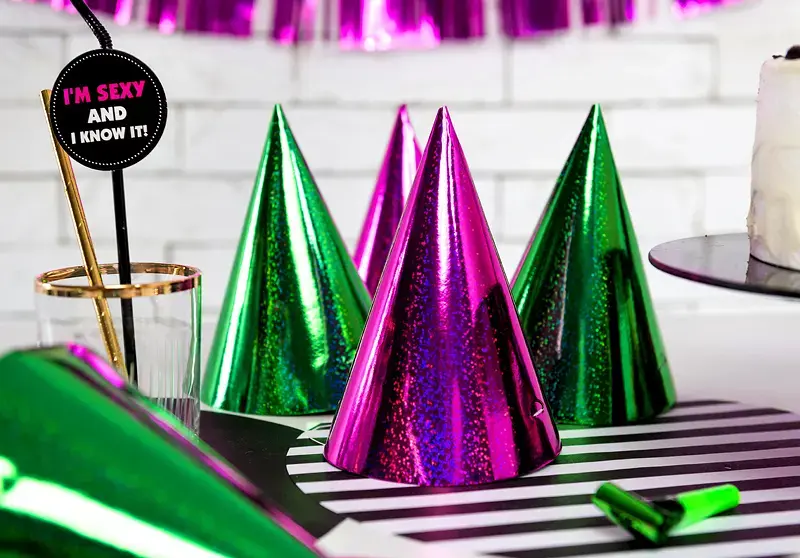 PartyDeco Holographic cepure 16 cm, 20 gb. Photo 7