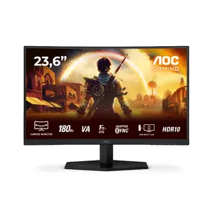 Ieliekts spēļu monitors AOC C24G42E 23.6 collas Full HD VA LED 1920 x 1080 180Hz 1ms HDMI DisplayPort melns un sarkans