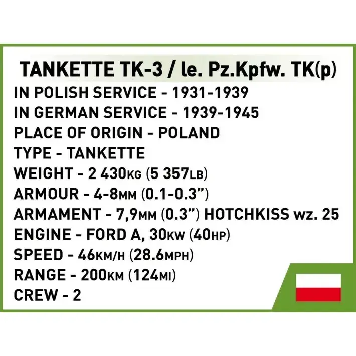 Cobi Tankette TK-3 — 323 detaļas Photo 12