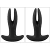 Анальный вибратор ANOS Silicone Black — 2-рукий RC, перезаряжаемый Photo 3