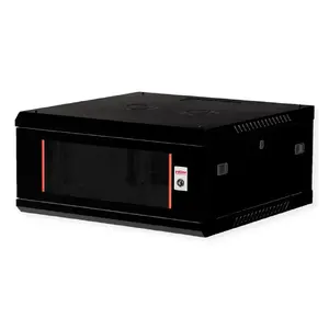 Wall mounted rack ROLINE 26.21.0288 4U Black 80 kg capacity