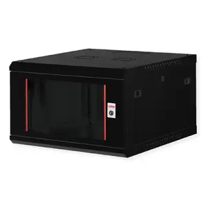 Wall mounted rack ROLINE 26.21.0289 6U Black 80 kg capacity