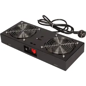 Secomp fan unit 26.21.0295 — 2 fans for 19" wall-mount, black