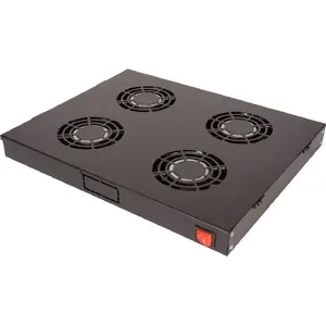 Secomp 19-inch Fan Unit Model 26.21.0306 — 4 fans, ON/OFF, black