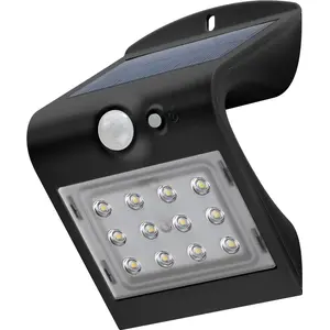 Outdoor Wall Light Goobay 1.5W Black LED Solar with Motion Sensor