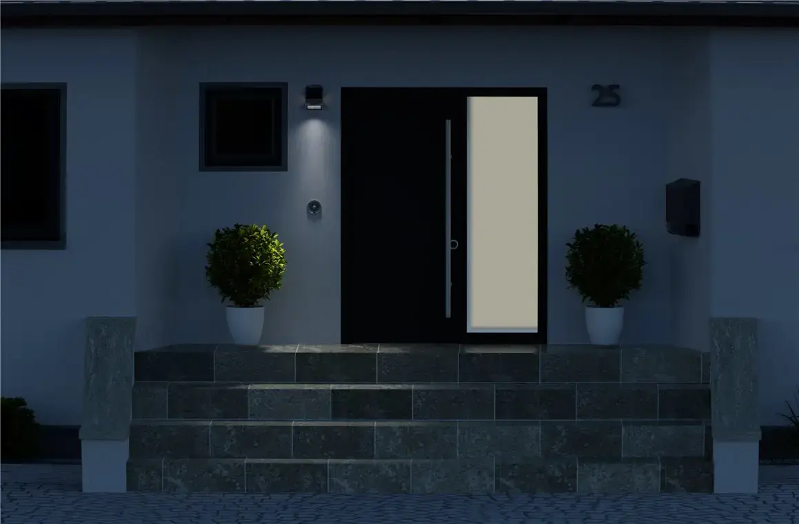 Outdoor Wall Light Goobay 1.5W Black LED Solar Photo 7