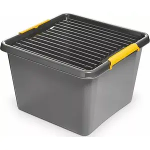 Storage container ORPLAST Solidstore box 32 L, gray