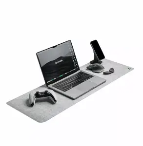 Desk pad ram mounts Deltahub Minimalistic Desk Pad - Light Gray