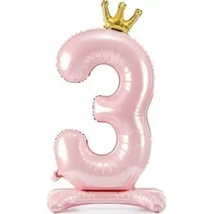 Foil Standing Balloon PartyDeco 84 cm – light pink